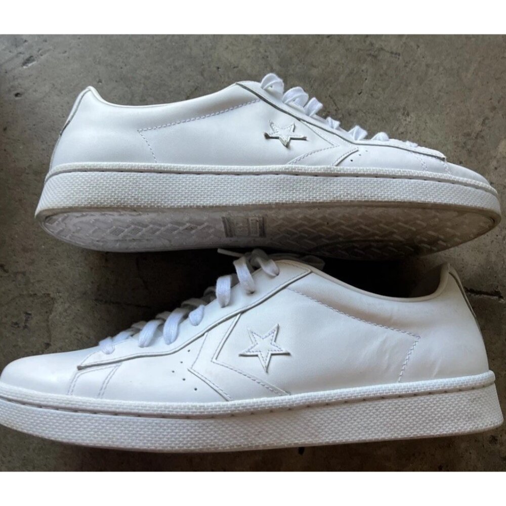 Converse All Star White Leather Men’s Size 12 Chuck Taylors